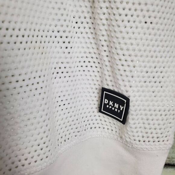 DKNY Sport NFL Broncos White Mesh Pullover Jersey Size L - Picture 3 of 6